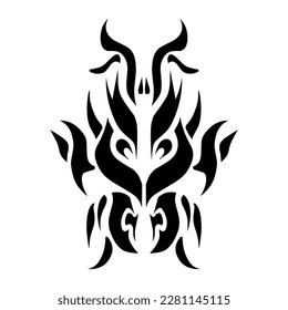Illustration of a tribal tattoo with a aesthetic shape. Perfect for stickers, clothes stickers, hats, shoes, posters, banners, book covers, icons