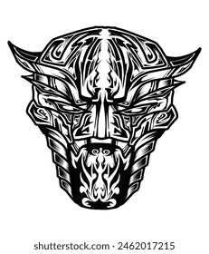 Illustration of a tribal tattoo of a wild animal. Perfect for t-shirts, clothes, hats, stickers