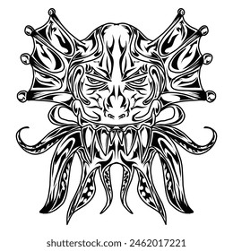 Illustration of a tribal tattoo of a wild animal. Perfect for t-shirts, clothes, hats, stickers
