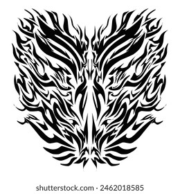 Illustration of a tribal tattoo of a wild animal. Perfect for t-shirts, clothes, hats, stickers