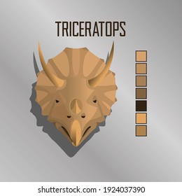 An illustration of a triceratops dinosaur that live in the cretaceous period