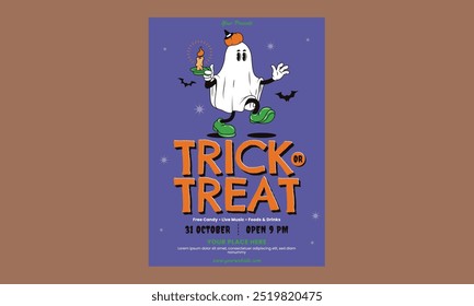 Illustration Trick or treat Poster Template
