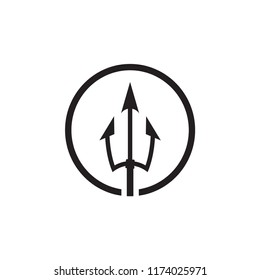 Illustration of trident icon template design vector
