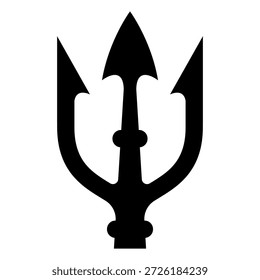 Illustration of trident. Neptune trident. Design element for logo, label, sign, emblem, poster. Vector illustration