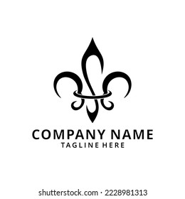 Illustration Trident Poseidon Logo. Simple and Luxurious Company Logo Design. 