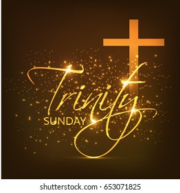 Illustration Of Trinity Sunday Background.
