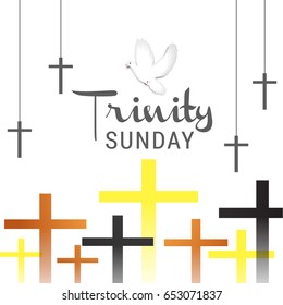 Illustration Of Trinity Sunday Background.