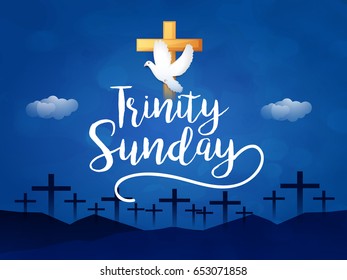 Illustration Of Trinity Sunday Background.