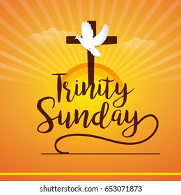 Illustration Of Trinity Sunday Background.