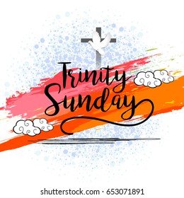 Illustration Of Trinity Sunday Background.