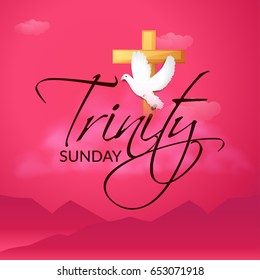 Illustration Of Trinity Sunday Background.