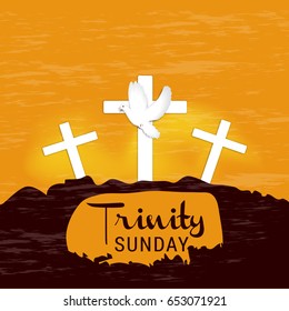 Illustration Of Trinity Sunday Background.