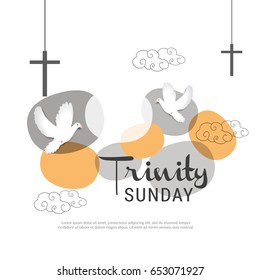 Illustration Of Trinity Sunday Background.