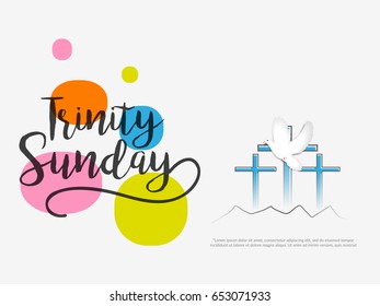 Illustration Of Trinity Sunday Background.