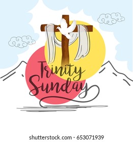 Illustration Of Trinity Sunday Background.