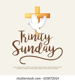 Illustration Of Trinity Sunday Background.