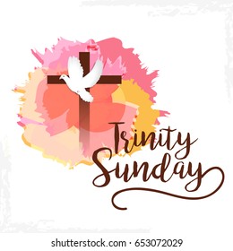 Illustration Of Trinity Sunday Background.