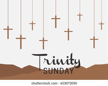 Illustration Of Trinity Sunday Background.