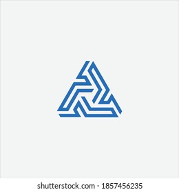 ilustración de la tecnología de estilo de línea trinity/tripoint diseño gráfico de descarga vectorial