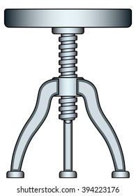 Illustration of the tripod screw stand