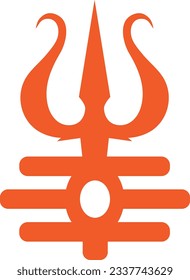 Illustration von Trishul mit glücklichem Shivratri-Text für Shivratri, ein Hindu-Festival gefeiert von dem Gott Shiva.