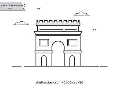 ILUSTRACIÓN DEL ARCO TRIUNFO EN PARÍS