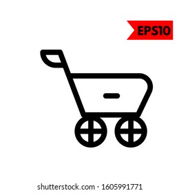 illustration of trolly flat icon