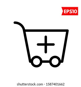 illustration of trolly plus icon