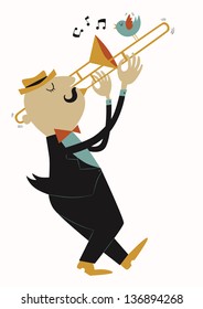 Illustration of Trombonist