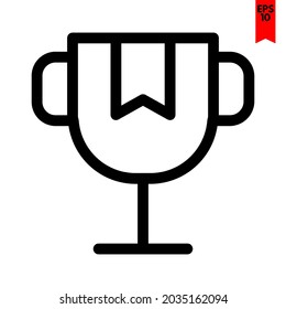 illustration of trophy design icon