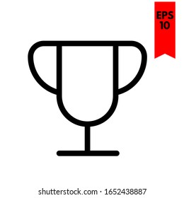 ilustración de icono plano de trofeo