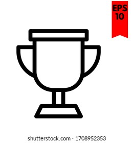 illustration of trophy flat icon