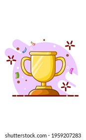 Illustration of a trophy hand drawing vector