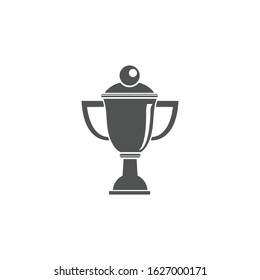 Illustration Trophy Icon Black and White Vector on White Background
