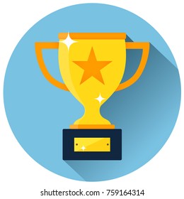 Illustration of trophy icon concept design
