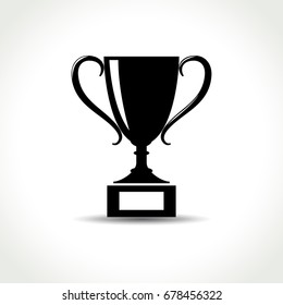 Illustration of trophy icon on white background