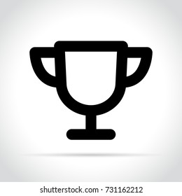 Illustration of trophy icon on white background