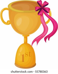 Illustration of A Trophy on white background