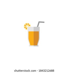 Illustration of Tropical Juice Flat Icon - Fast Food, Icon Set Vector Illustration Design.