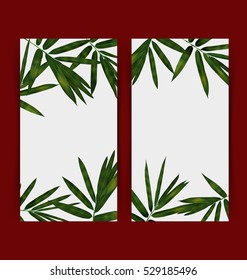 Illustration of  tropical plant banner