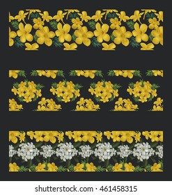 Illustration of  tropical plant seamless pattern