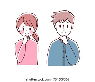Illustration of troubled couples