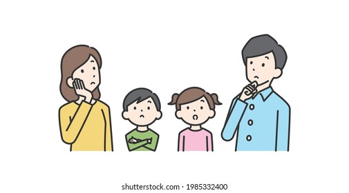 Illustration of a troubled family.