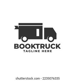 illustration of a truck with a book. good for any business related to book.