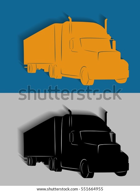 Illustration Truck Color Drawing Simple Background Stock Vector ...