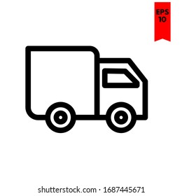 illustration of truck flat icon