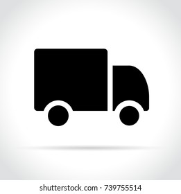 Illustration of truck icon on white background