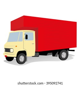 Illustration is a truck vehicle transportation trunk body. Ideal for educational material and institutional