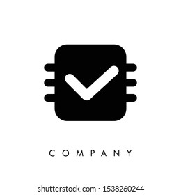 Illustration of a true symbol of a modern vector logo