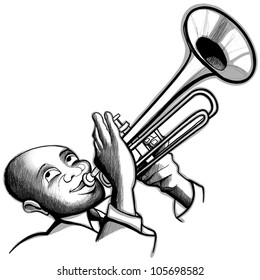 Illustration of a trumpet player